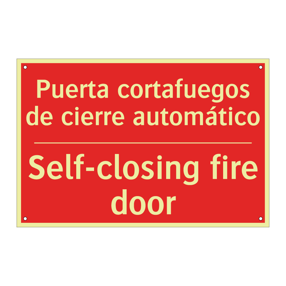 Puerta cortafuegos de cierre /.../ - Self-closing fire door