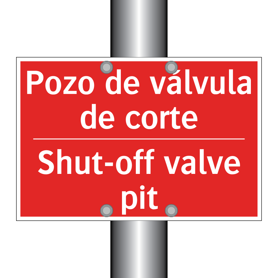 Pozo de válvula de corte - Shut-off valve pit