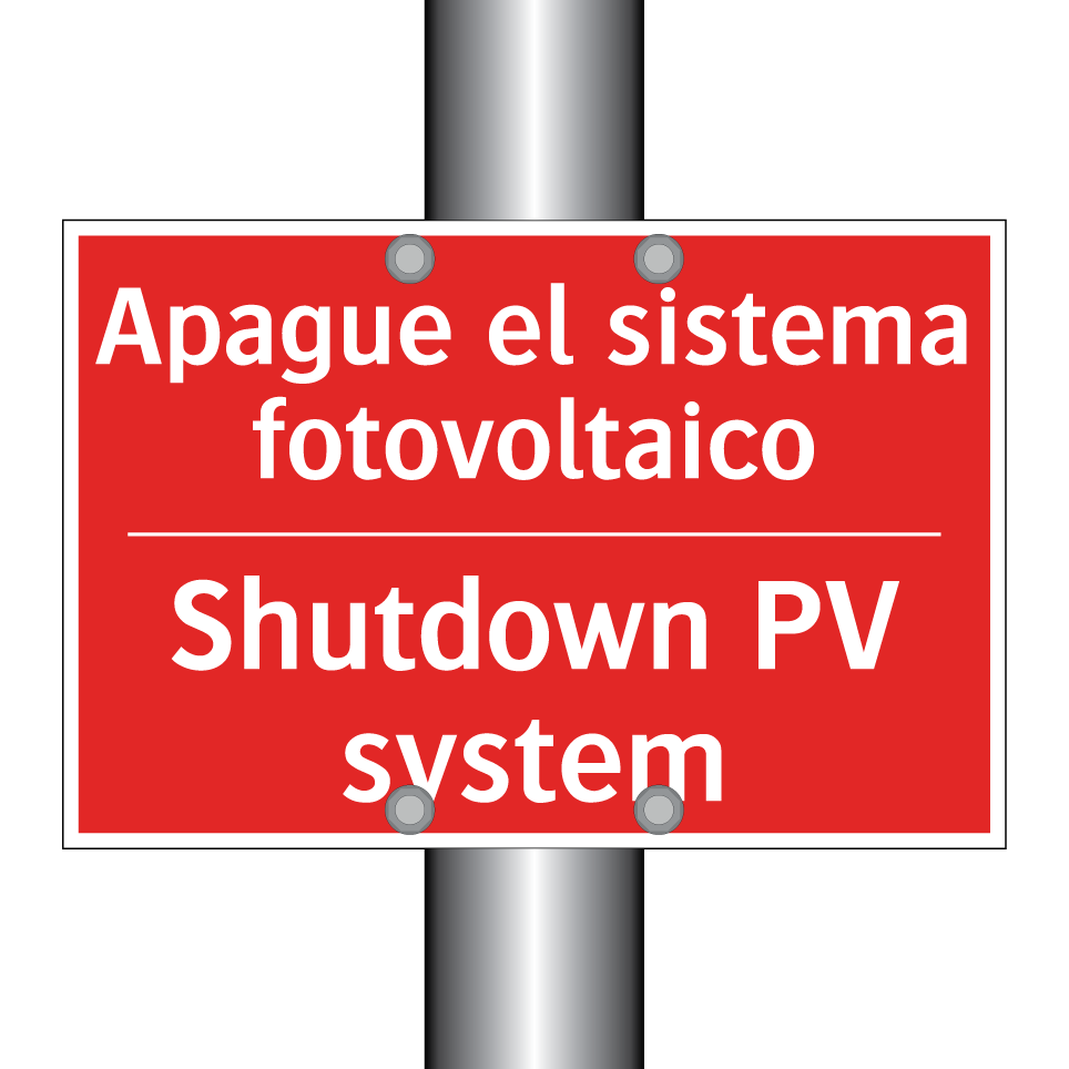 Apague el sistema fotovoltaico - Shutdown PV system