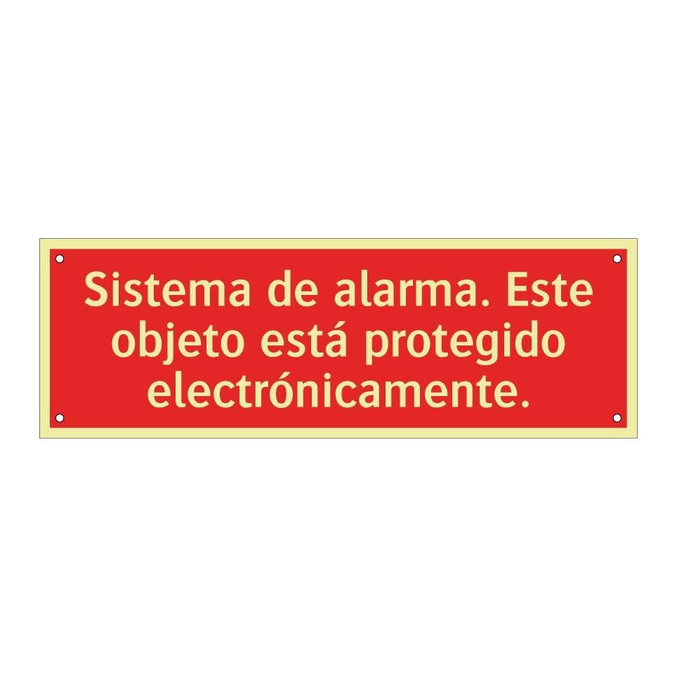 Sistema de alarma. Este objeto está protegido electrónicamente.