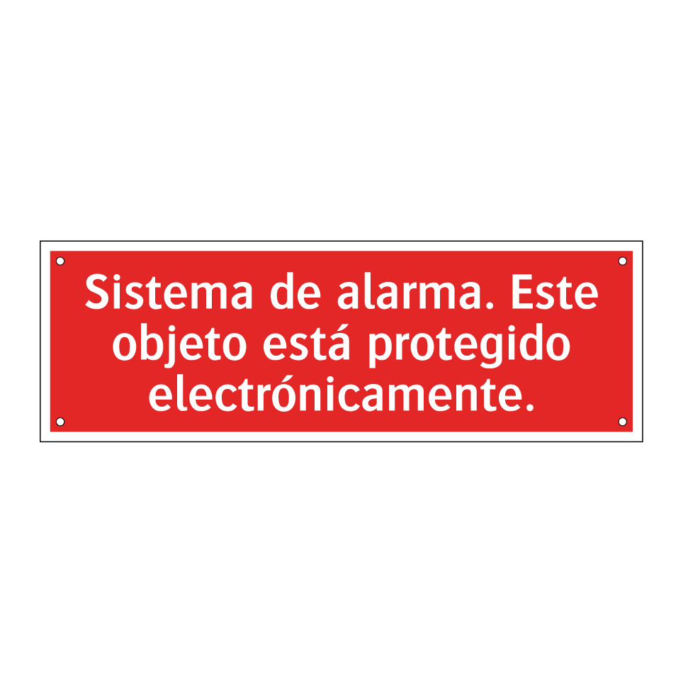 Sistema de alarma. Este objeto está protegido electrónicamente.
