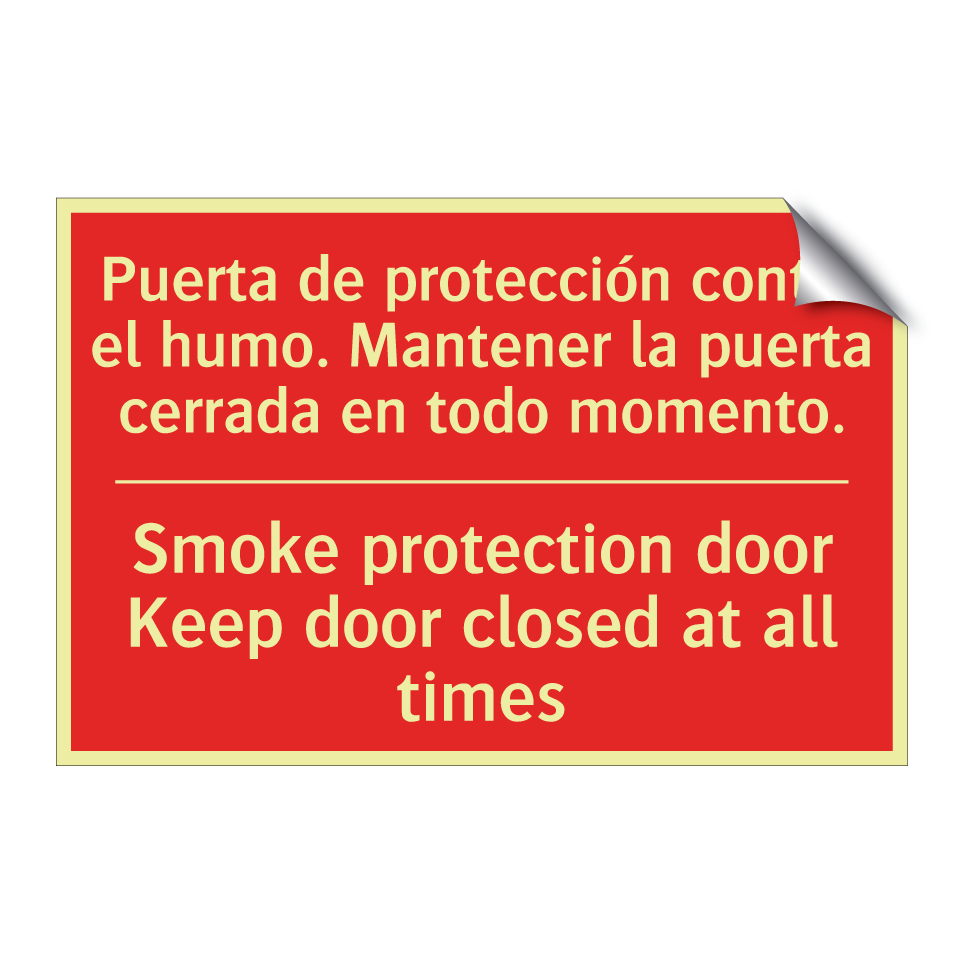 Puerta de protección contra /.../ - Smoke protection door Keep /.../
