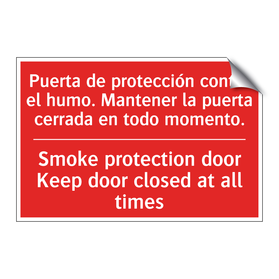 Puerta de protección contra /.../ - Smoke protection door Keep /.../