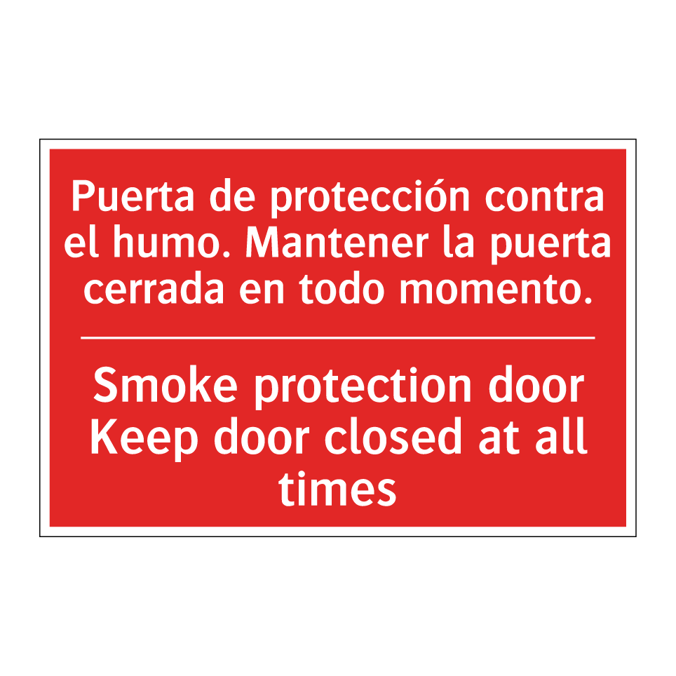 Puerta de protección contra /.../ - Smoke protection door Keep /.../