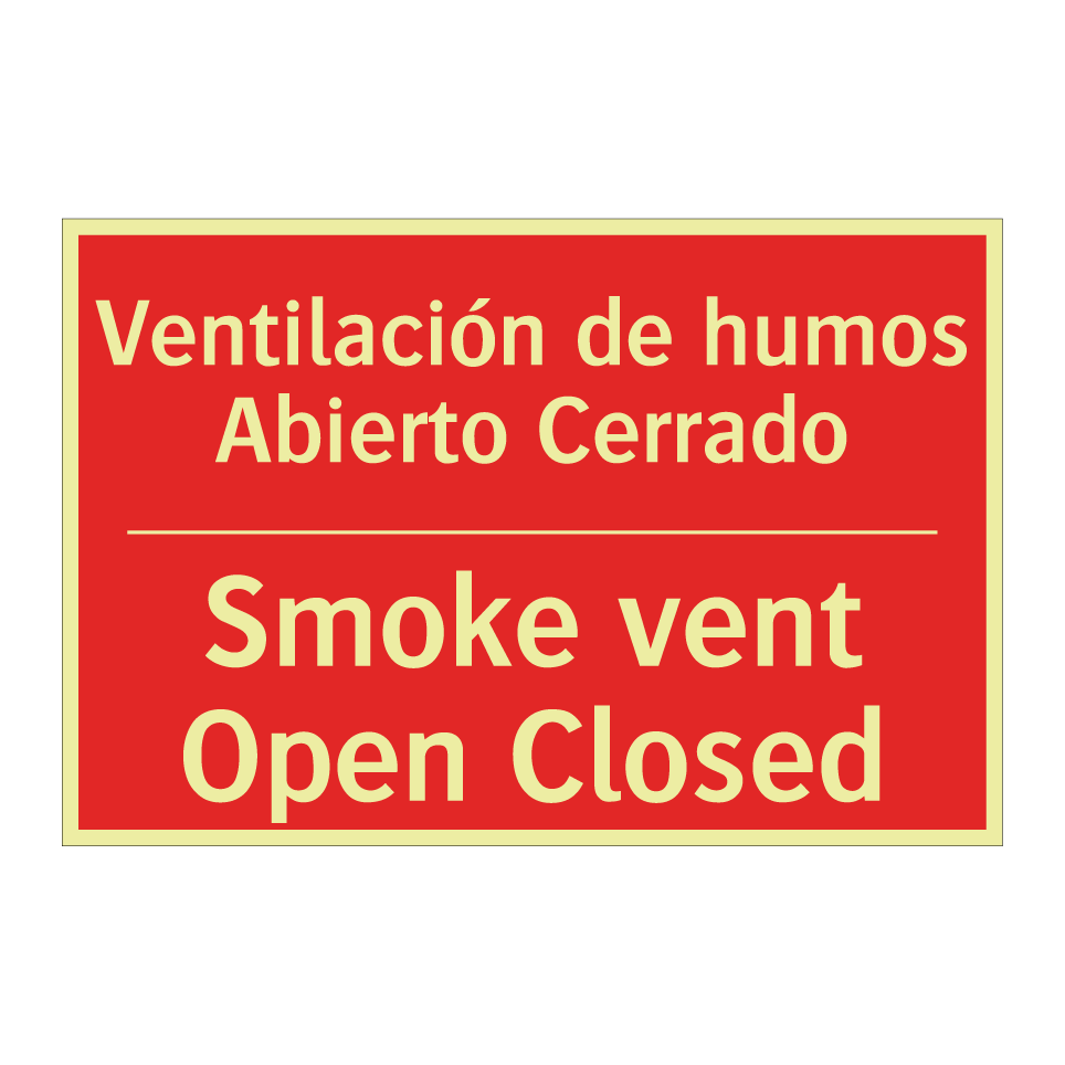 Ventilación de humos Abierto /.../ - Smoke vent Open Closed