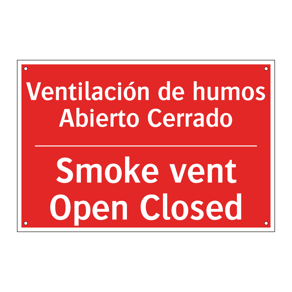 Ventilación de humos Abierto /.../ - Smoke vent Open Closed