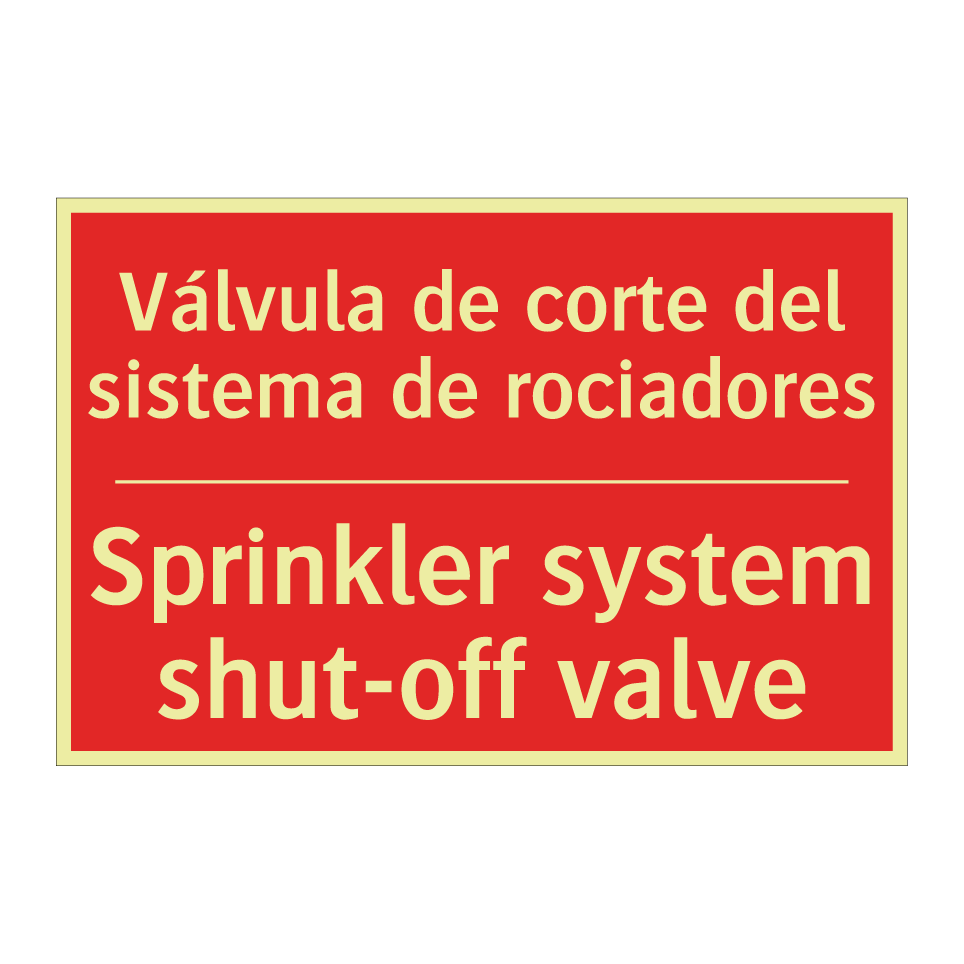 Válvula de corte del sistema /.../ - Sprinkler system shut-off /.../