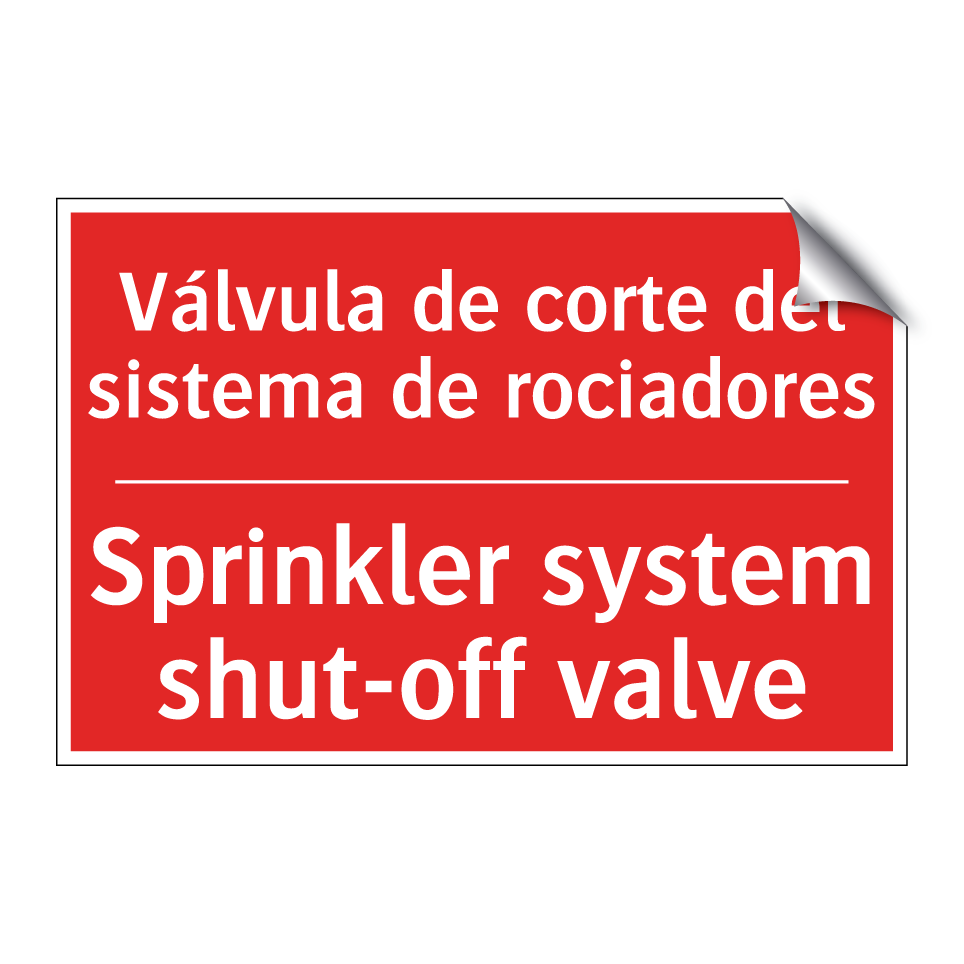 Válvula de corte del sistema /.../ - Sprinkler system shut-off /.../