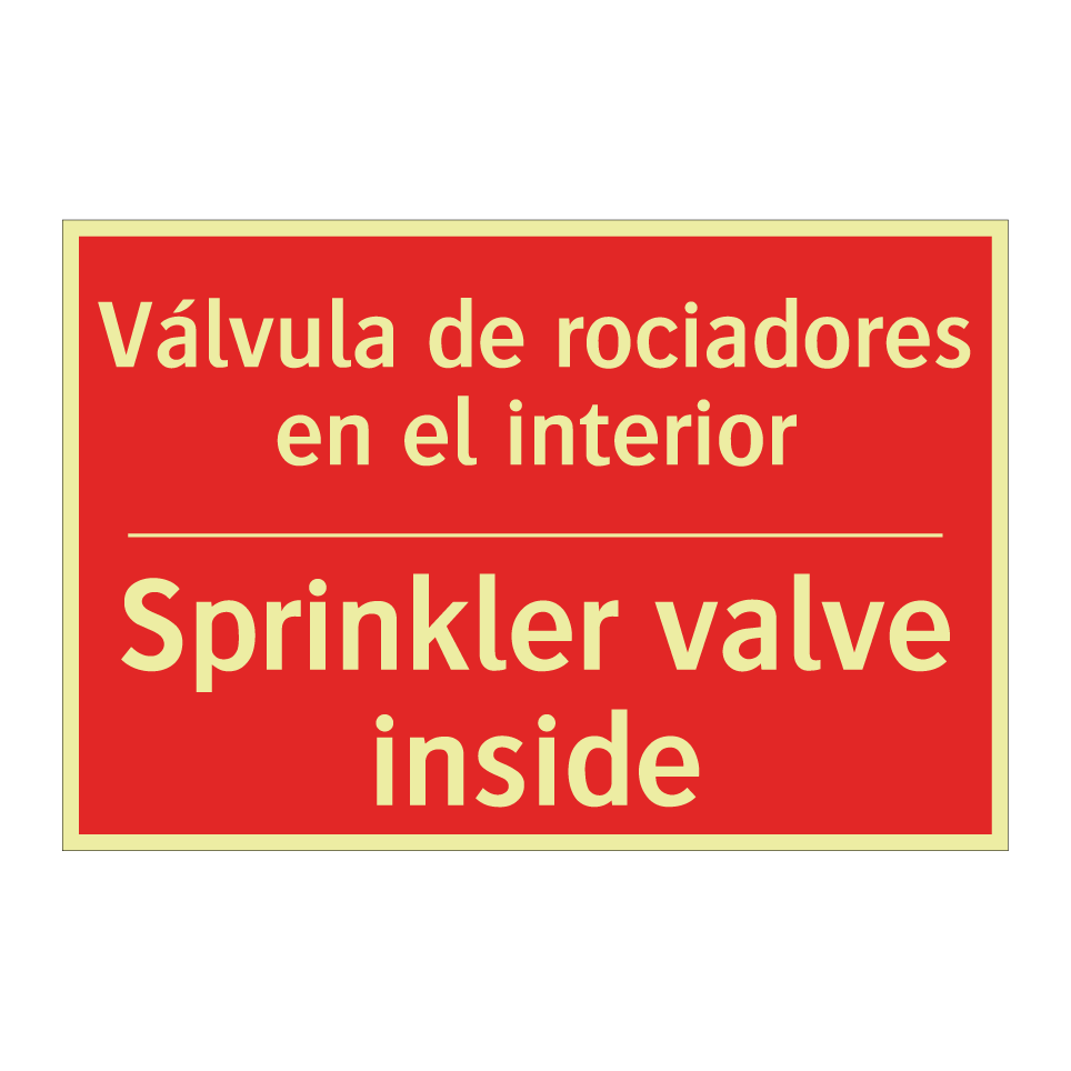 Válvula de rociadores en el /.../ - Sprinkler valve inside