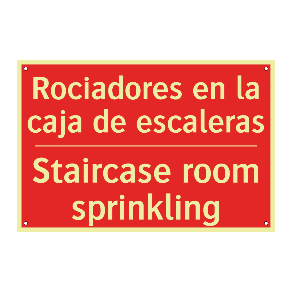 Rociadores en la caja de /.../ - Staircase room sprinkling