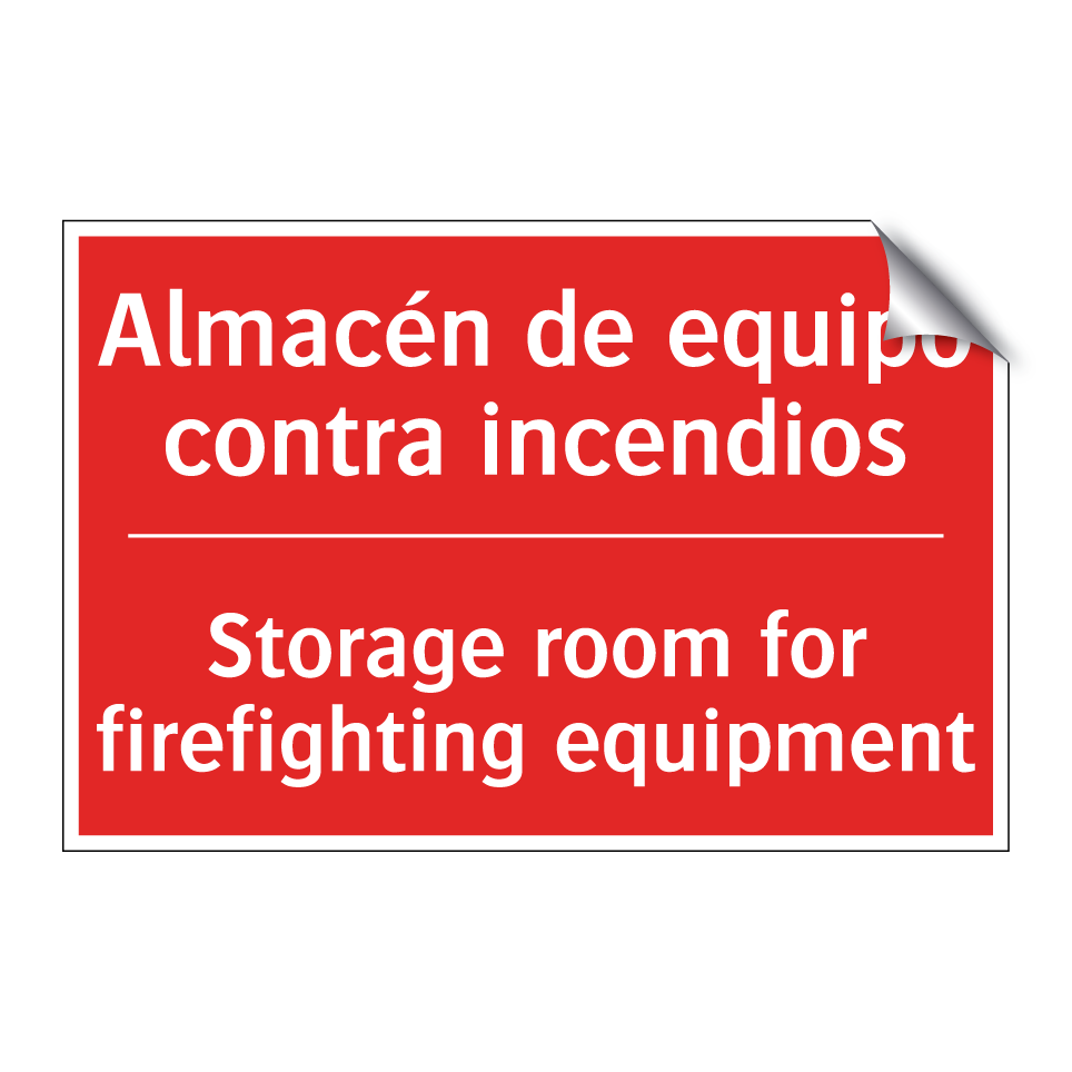 Almacén de equipo contra /.../ - Storage room for firefighting /.../