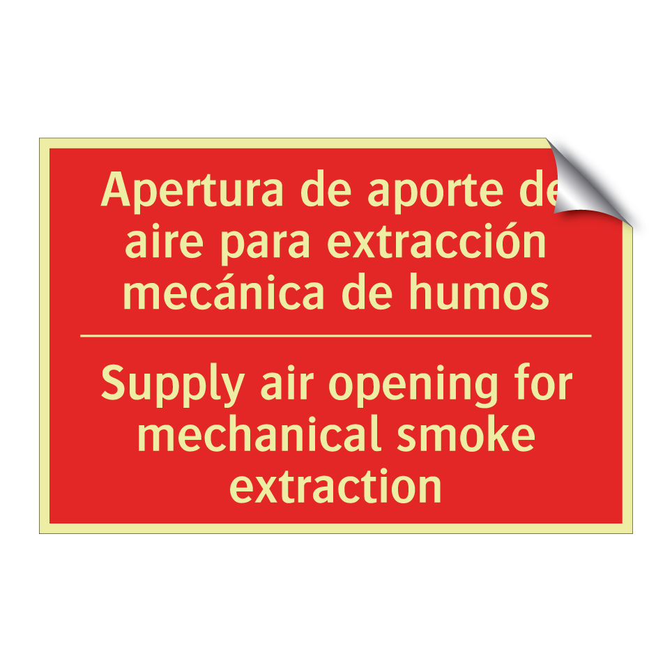 Apertura de aporte de aire /.../ - Supply air opening for /.../