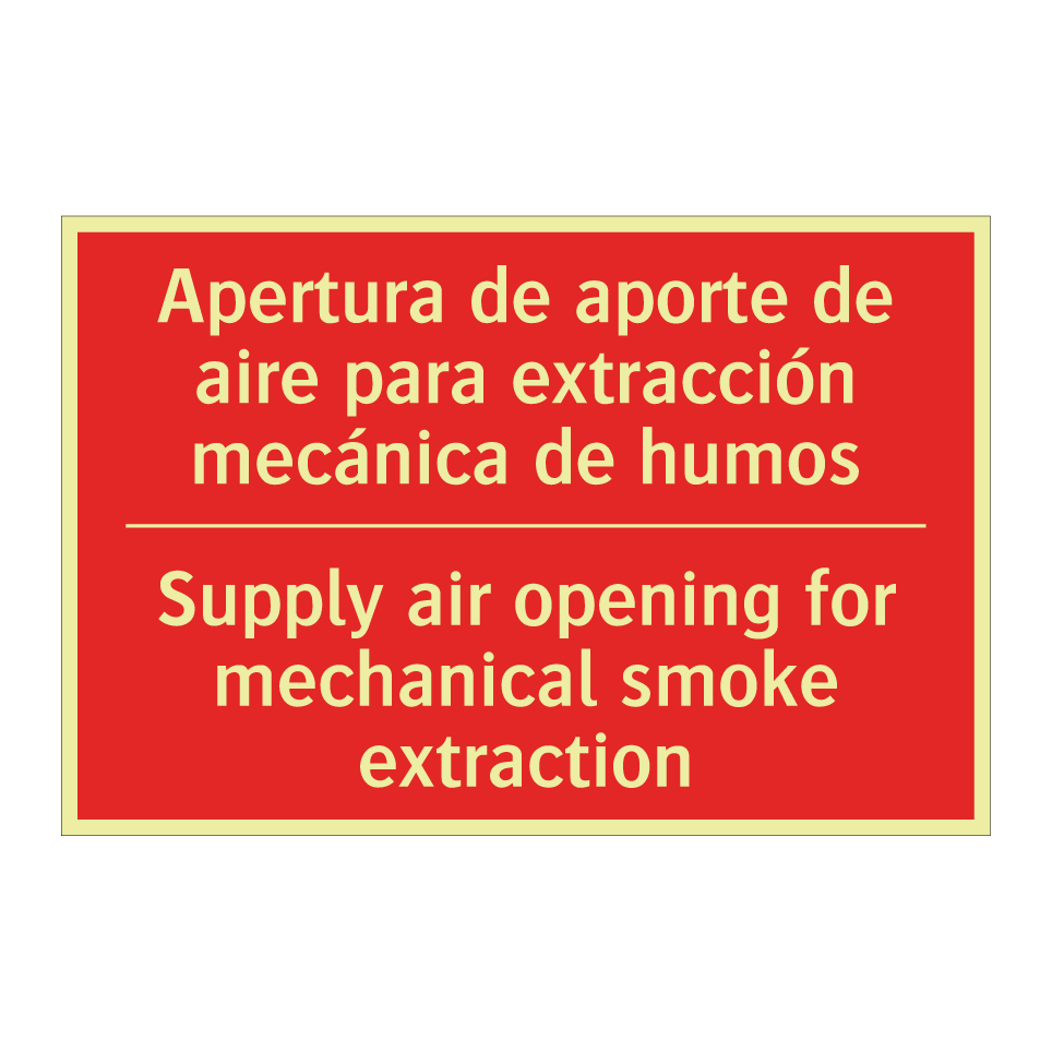 Apertura de aporte de aire /.../ - Supply air opening for /.../