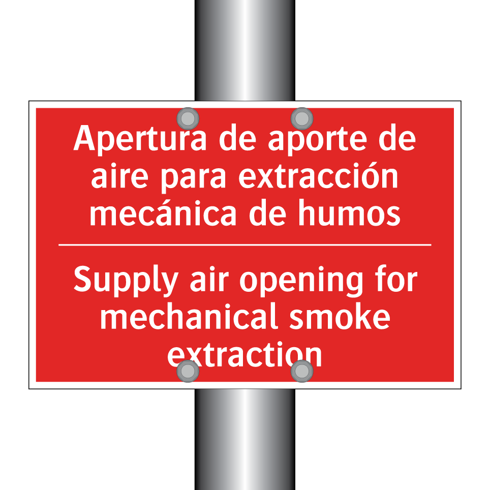 Apertura de aporte de aire /.../ - Supply air opening for /.../