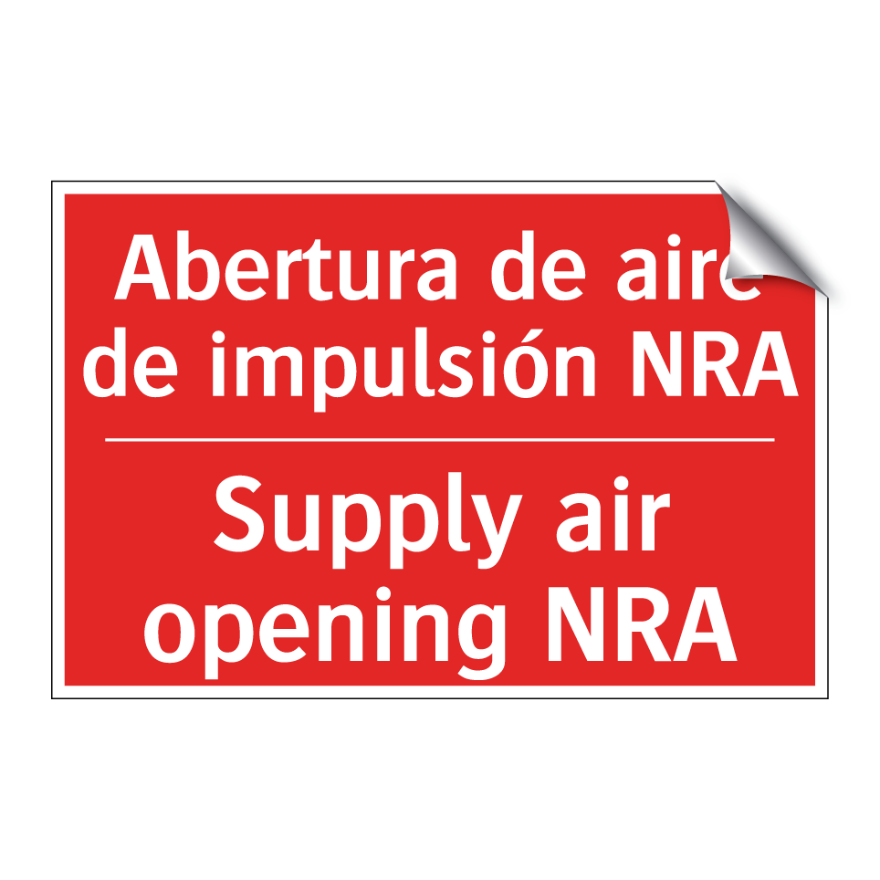 Abertura de aire de impulsión /.../ - Supply air opening NRA