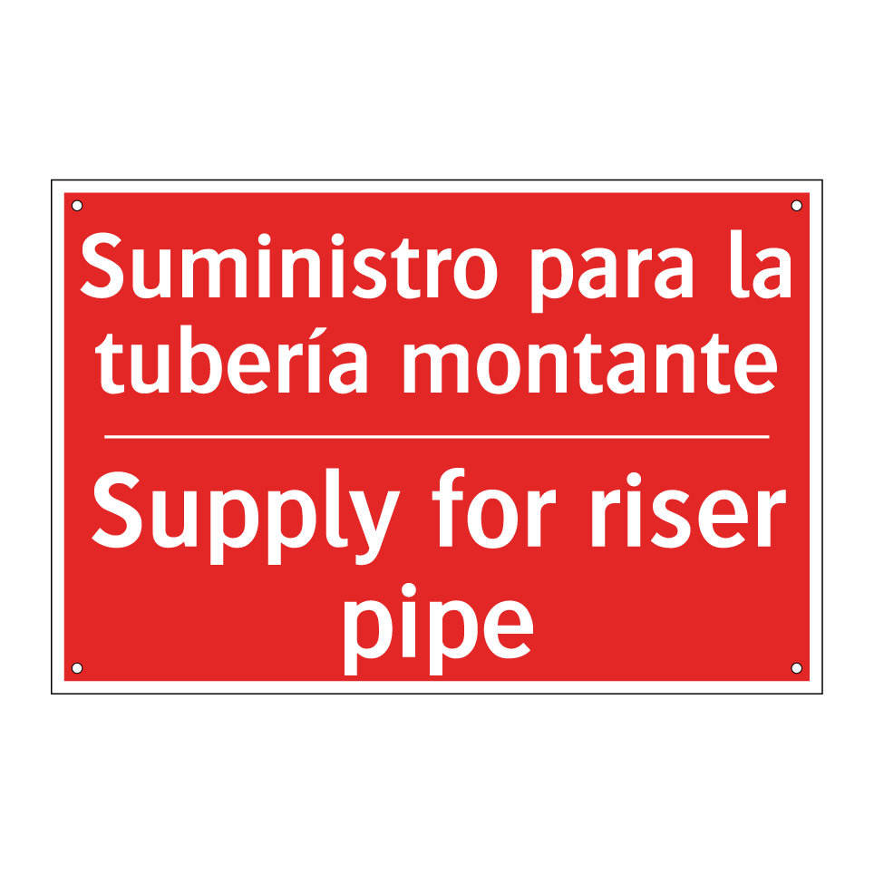 Suministro para la tubería /.../ - Supply for riser pipe