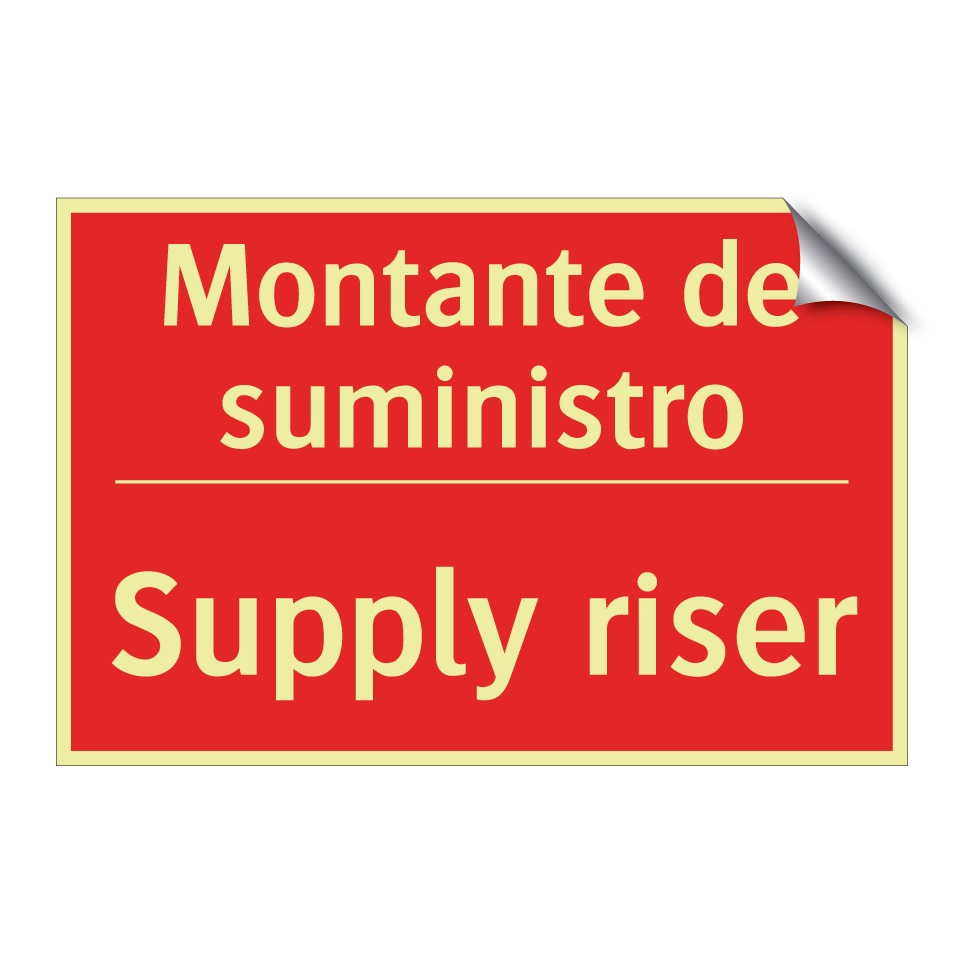Montante de suministro - Supply riser