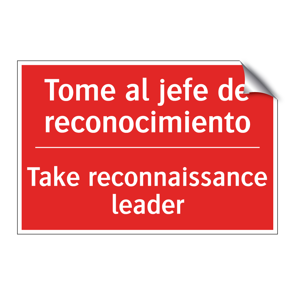 Tome al jefe de reconocimiento - Take reconnaissance leader