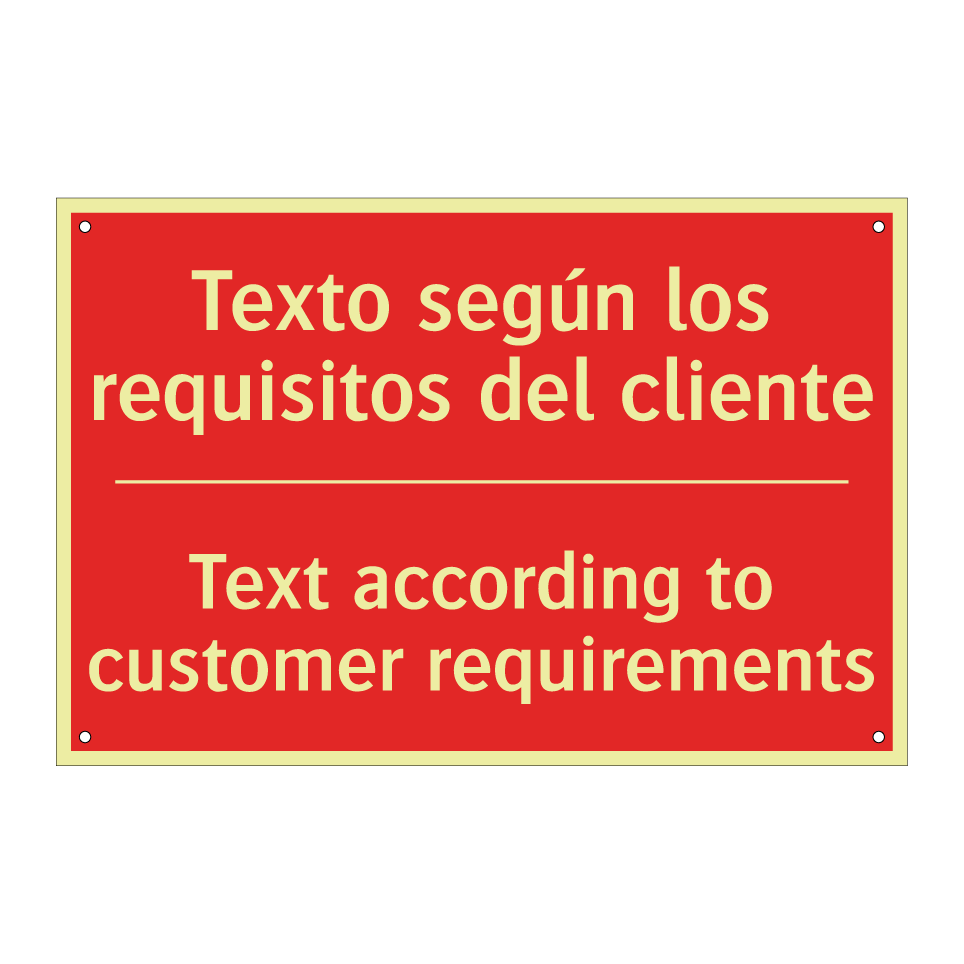 Texto según los requisitos /.../ - Text according to customer /.../