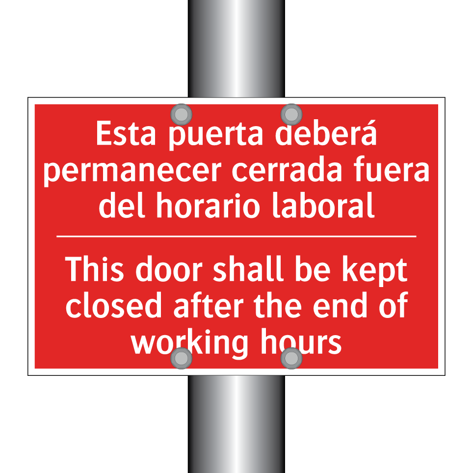 Esta puerta deberá permanecer /.../ - This door shall be kept /.../