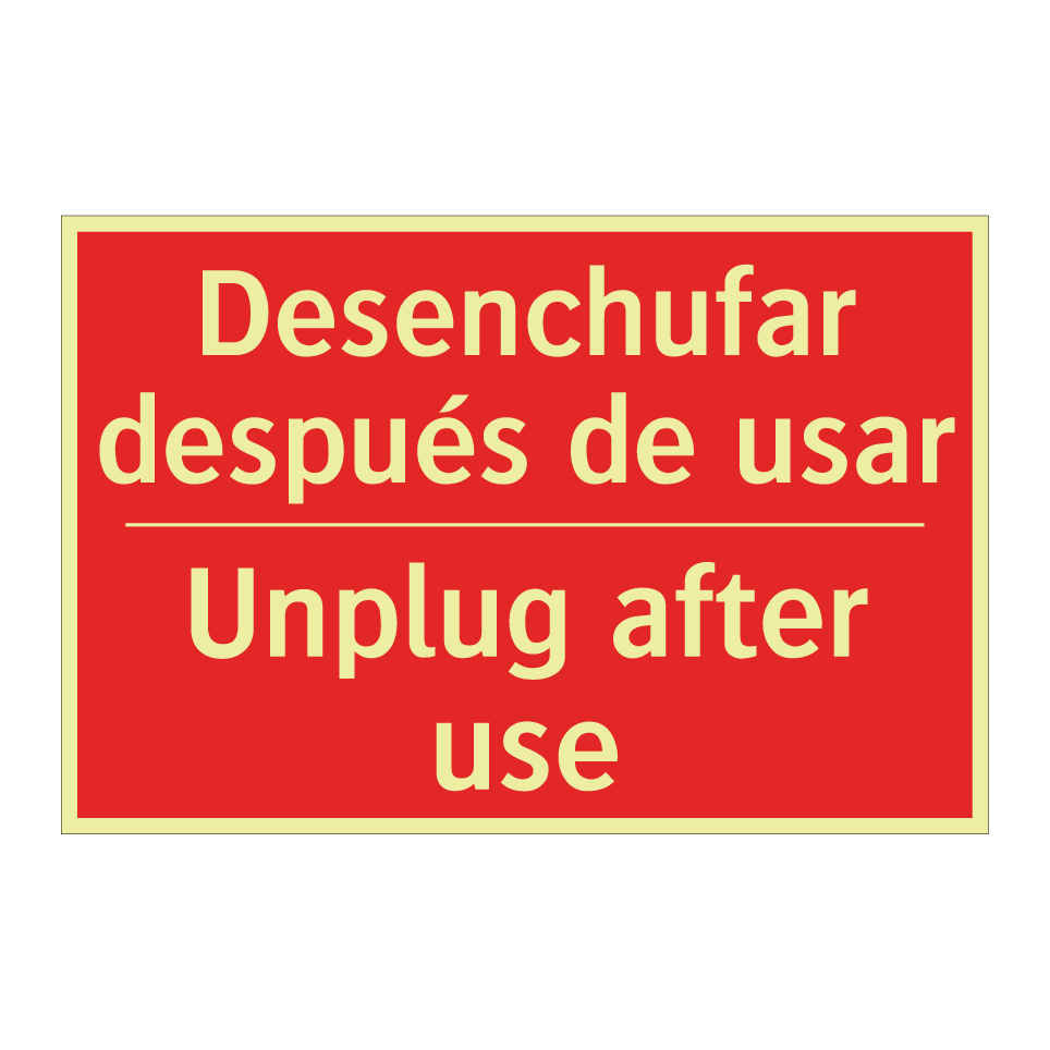 Desenchufar después de usar - Unplug after use