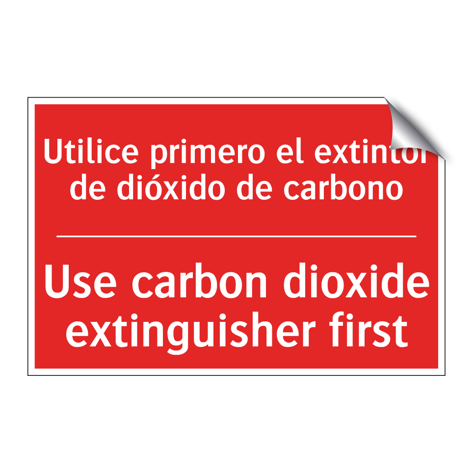 Utilice primero el extintor /.../ - Use carbon dioxide /.../