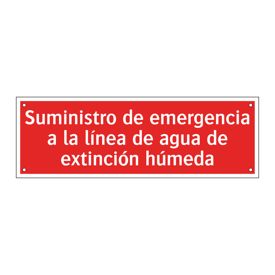 Suministro de emergencia a la línea de agua de extinción húmeda