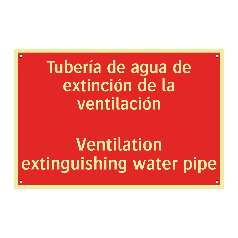 Tubería de agua de extinción /.../ - Ventilation extinguishing /.../