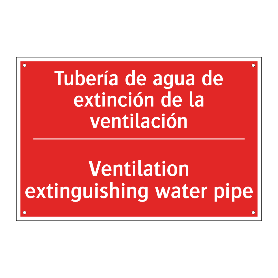 Tubería de agua de extinción /.../ - Ventilation extinguishing /.../
