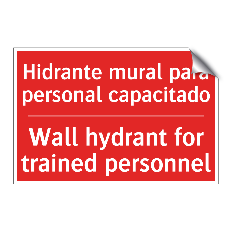 Hidrante mural para personal /.../ - Wall hydrant for trained /.../