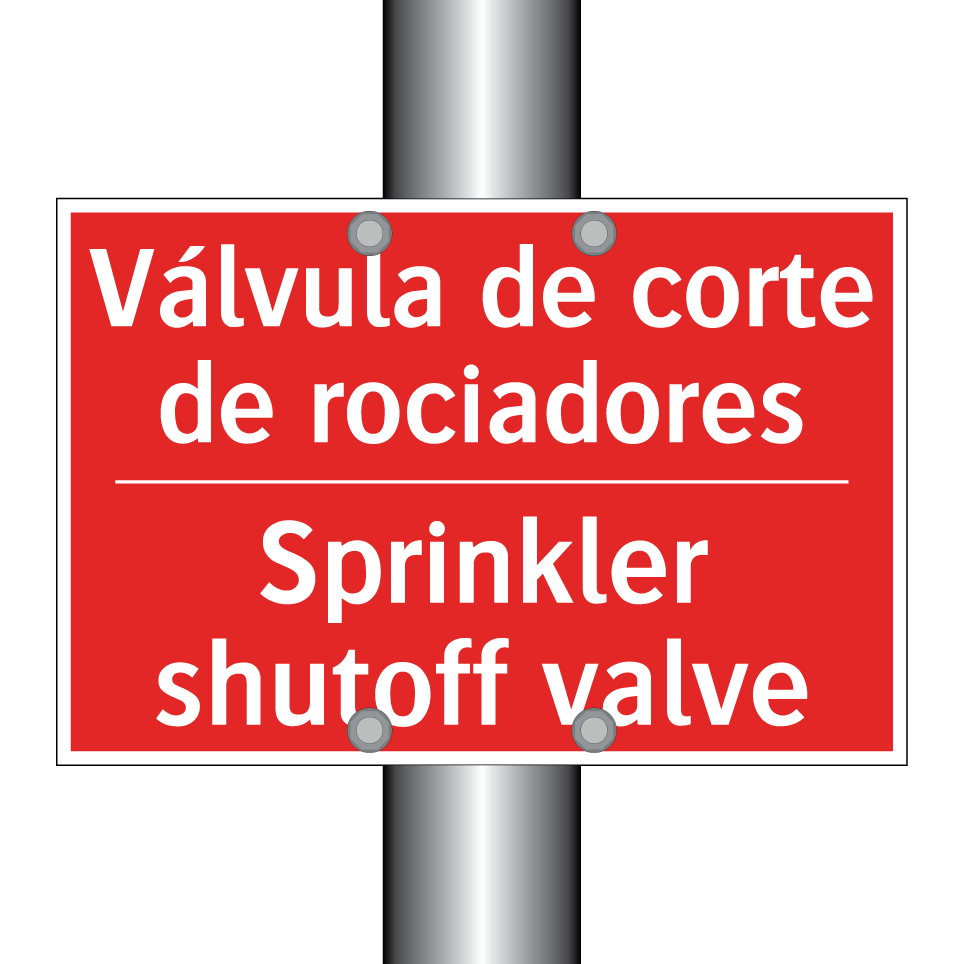 Válvula de corte de rociadores - Sprinkler shutoff valve