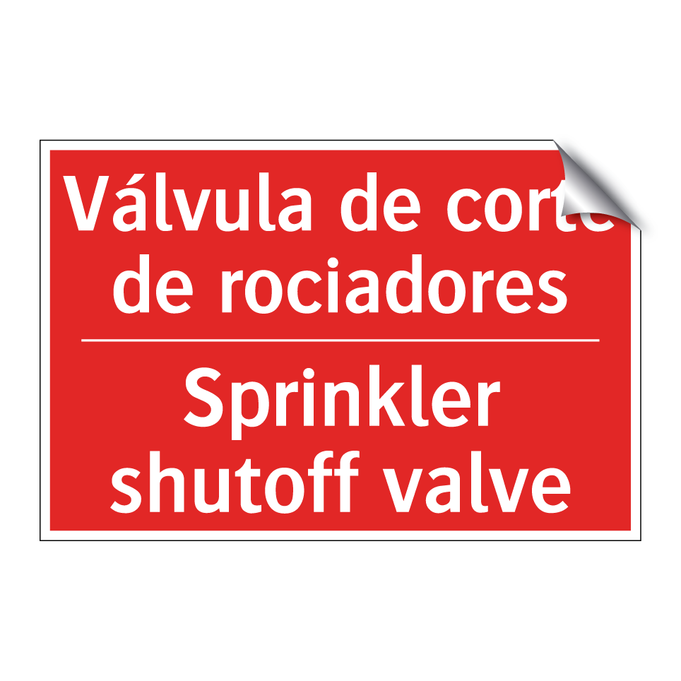 Válvula de corte de rociadores - Sprinkler shutoff valve