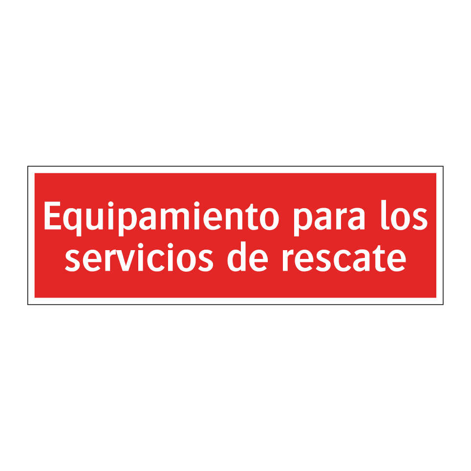 Equipamiento para los servicios de rescate