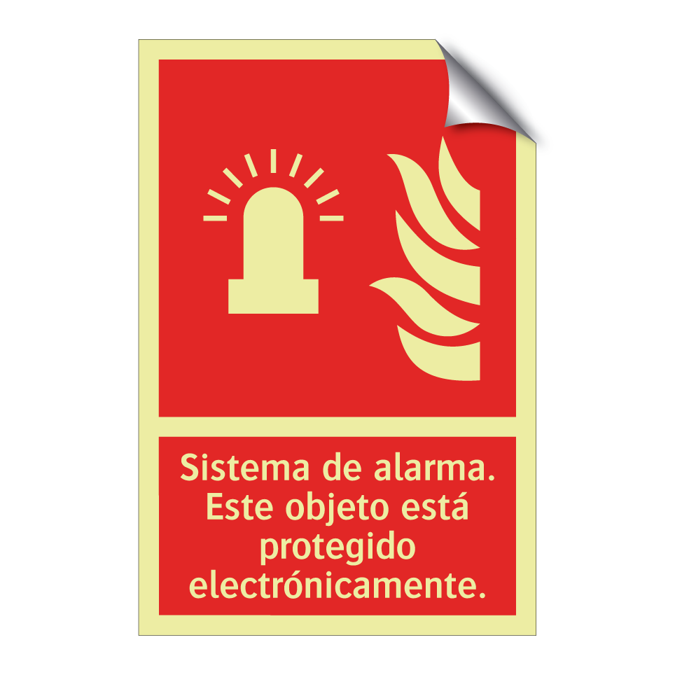 Sistema de alarma. Este objeto está protegido electrónicamente.