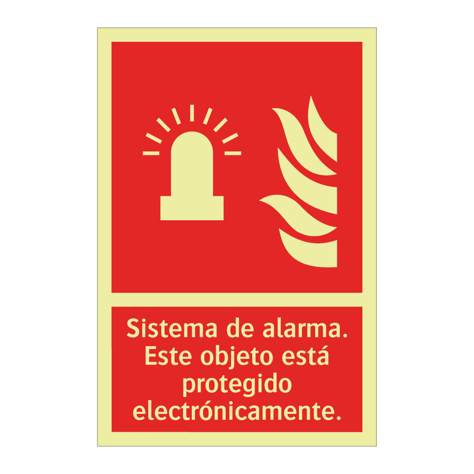 Sistema de alarma. Este objeto está protegido electrónicamente.