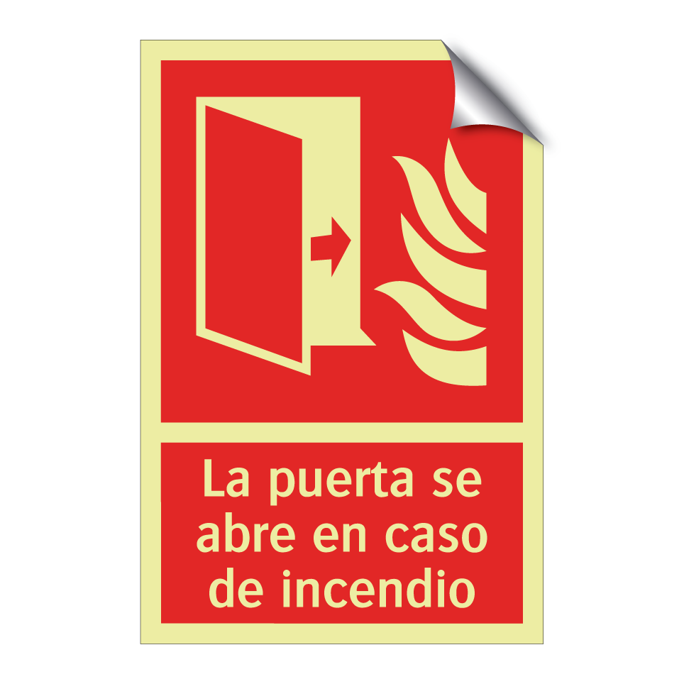 La puerta se abre en caso de incendio