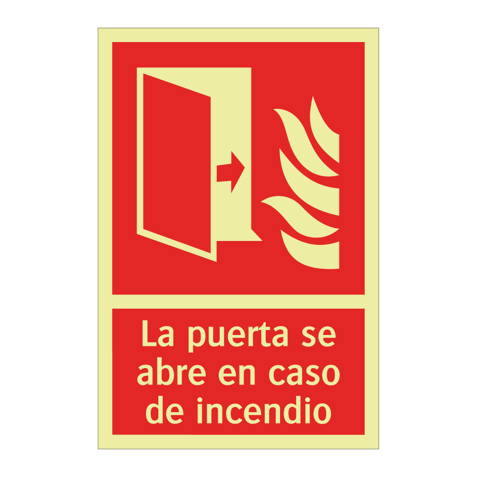 La puerta se abre en caso de incendio
