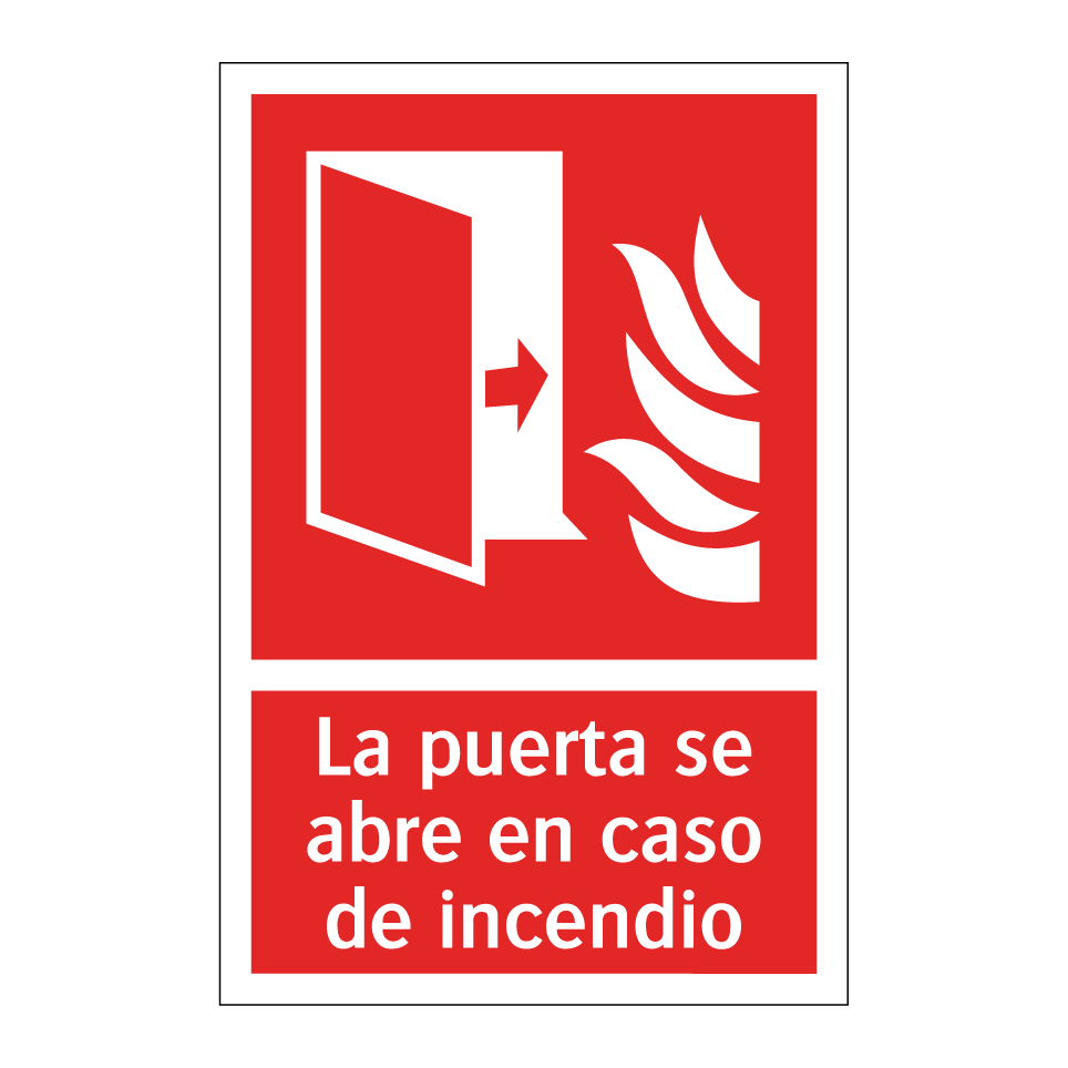 La puerta se abre en caso de incendio