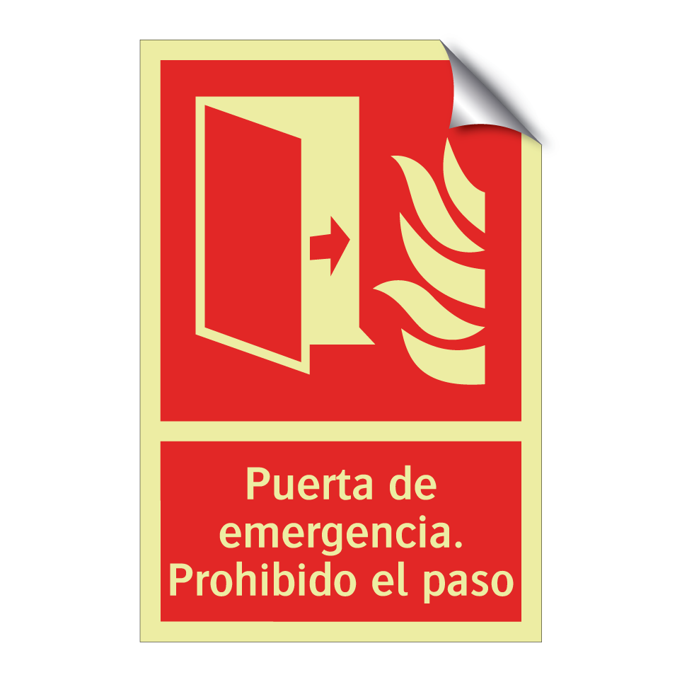 Puerta de emergencia. Prohibido el paso