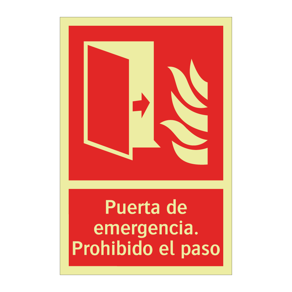 Puerta de emergencia. Prohibido el paso