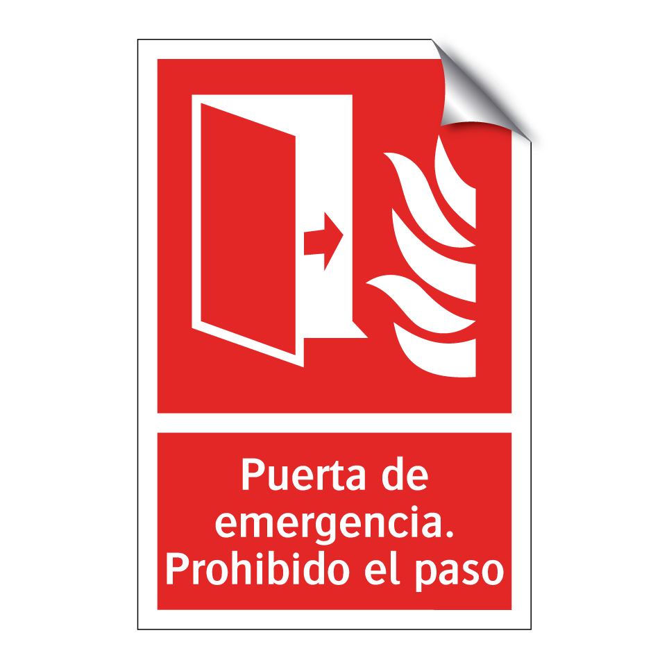 Puerta de emergencia. Prohibido el paso