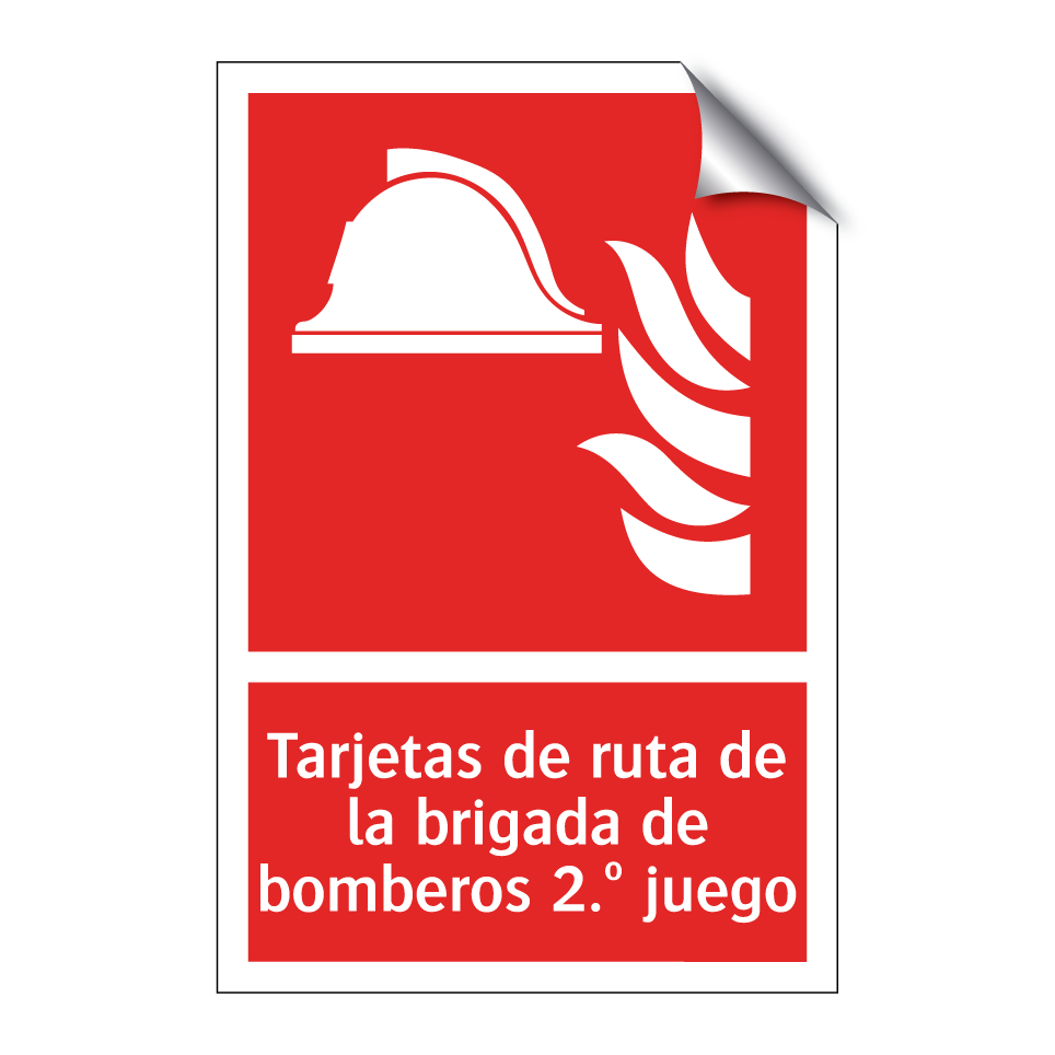 Tarjetas de ruta de la brigada de bomberos 2.º juego