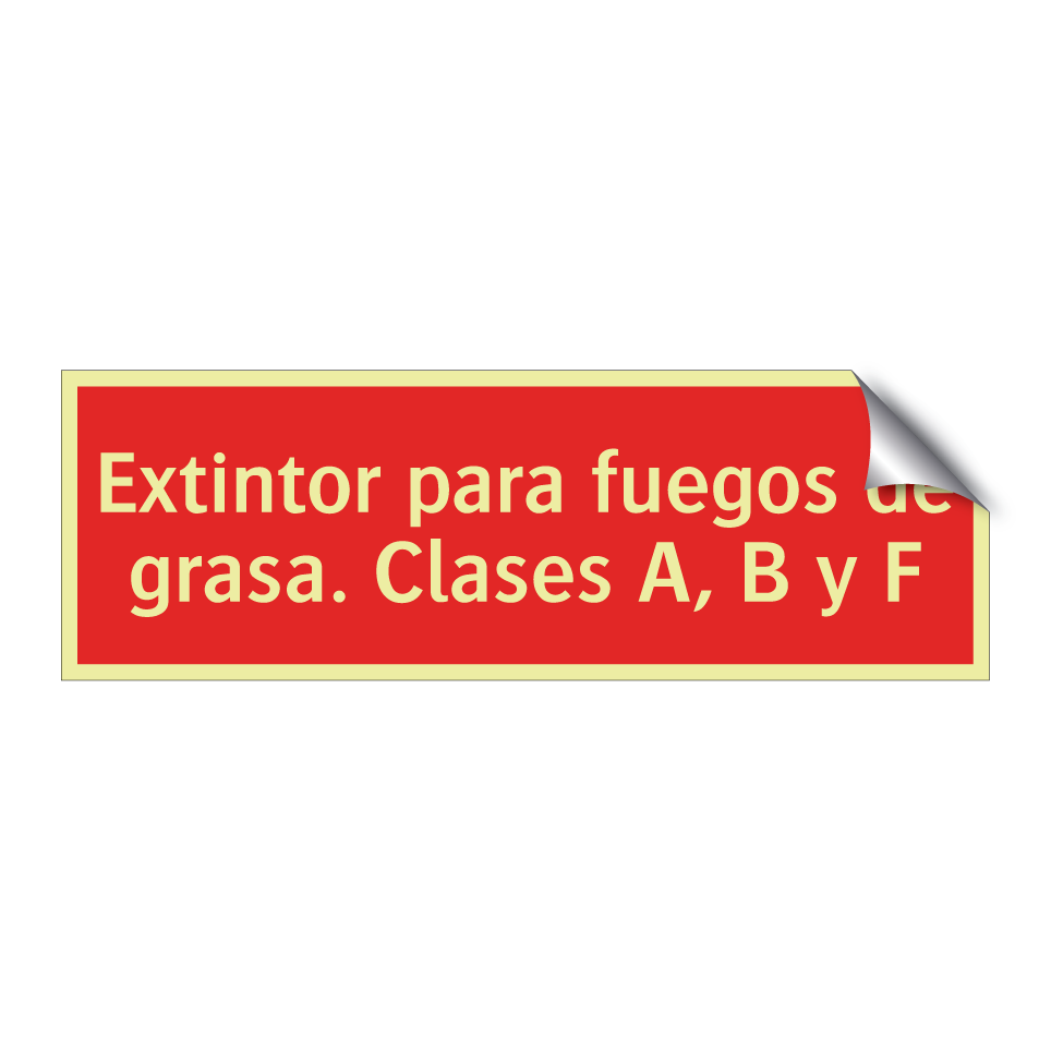 Extintor para fuegos de grasa. Clases A, B y F