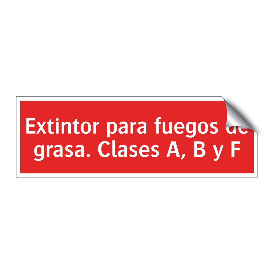 Extintor para fuegos de grasa. Clases A, B y F