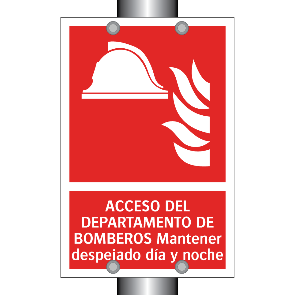 ACCESO DEL DEPARTAMENTO DE BOMBEROS Mantener despejado día y noche