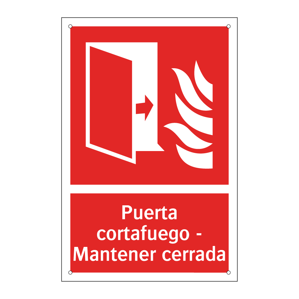 Puerta cortafuego - Mantener cerrada