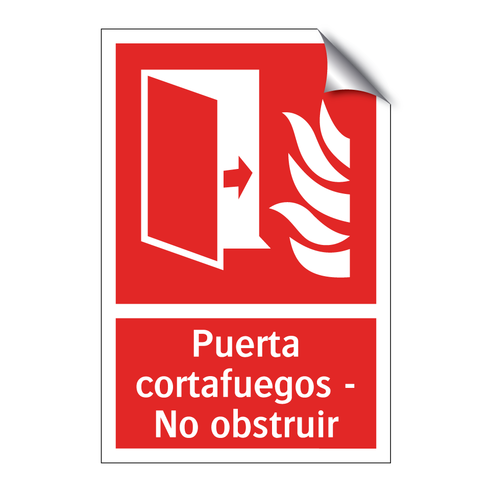 Puerta cortafuegos - No obstruir