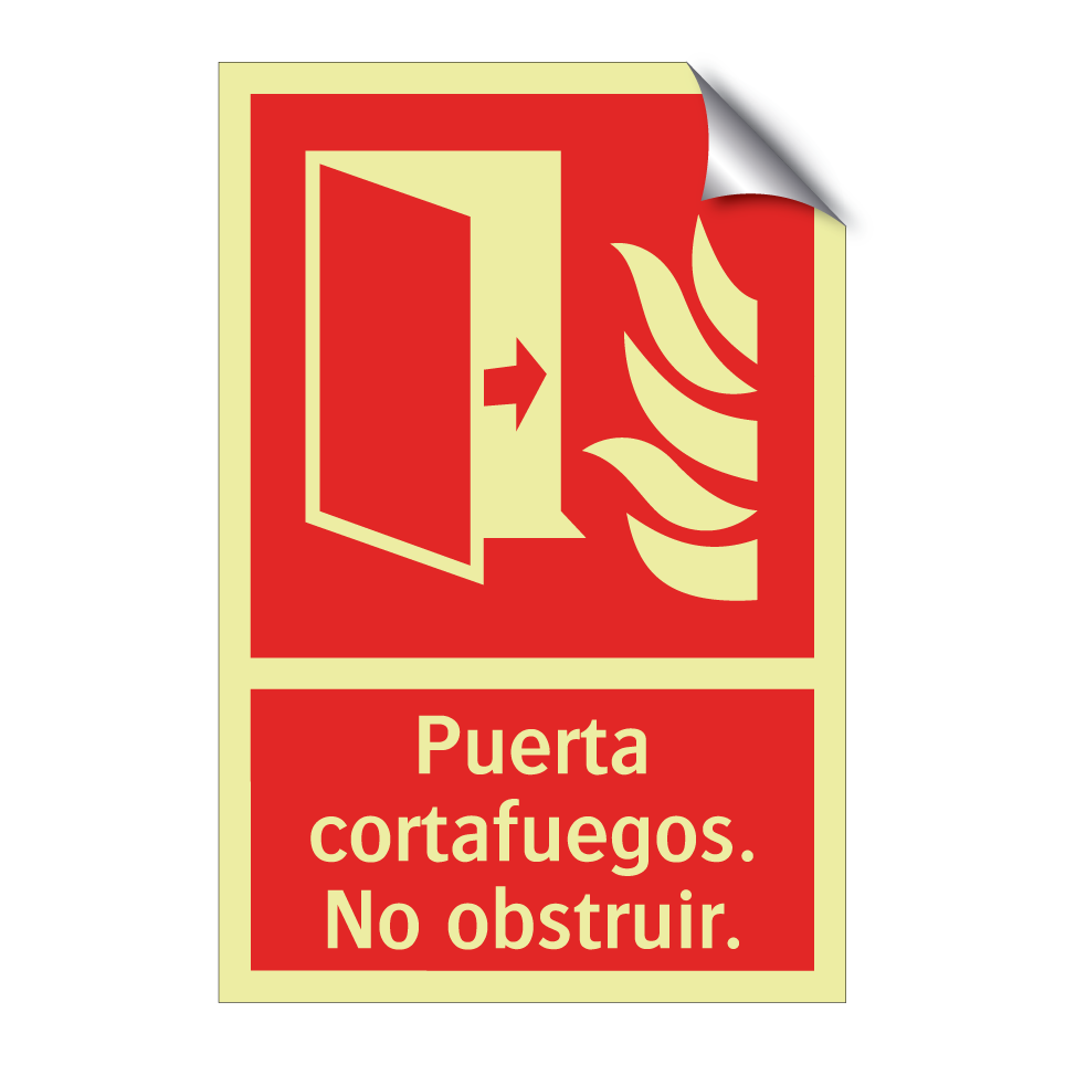 Puerta cortafuegos. No obstruir.