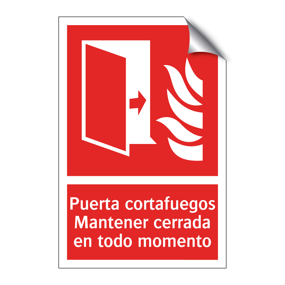 Puerta cortafuegos Mantener cerrada en todo momento
