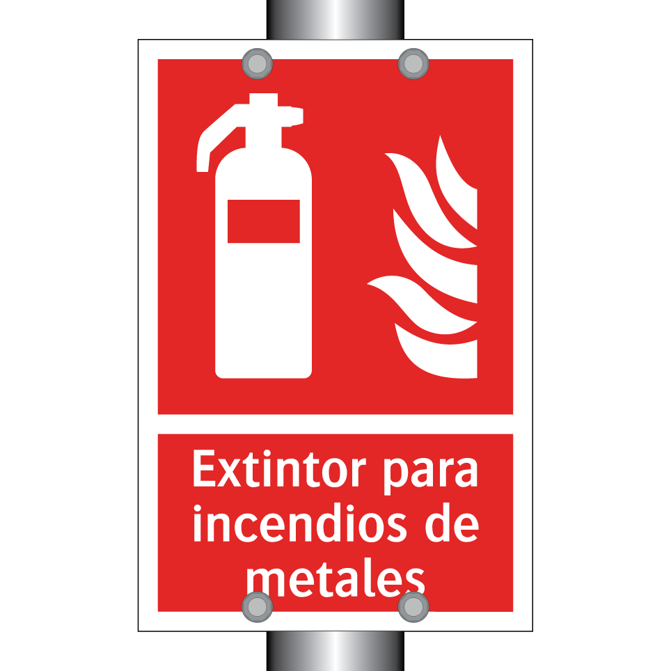 Extintor para incendios de metales